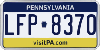 PA license plate LFP8370