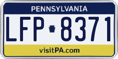 PA license plate LFP8371