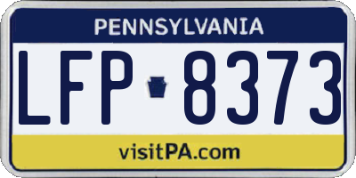 PA license plate LFP8373