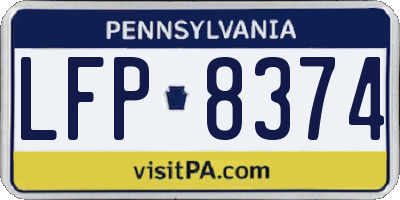 PA license plate LFP8374