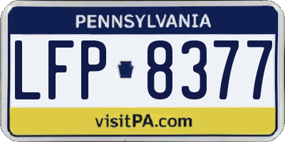 PA license plate LFP8377