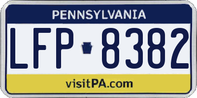 PA license plate LFP8382