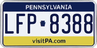 PA license plate LFP8388