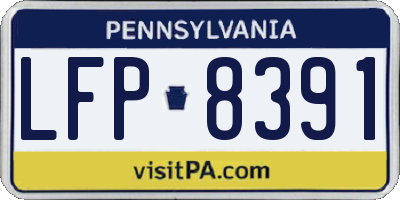 PA license plate LFP8391