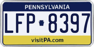 PA license plate LFP8397
