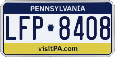 PA license plate LFP8408