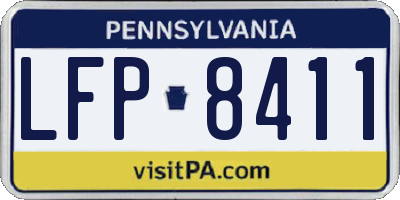 PA license plate LFP8411