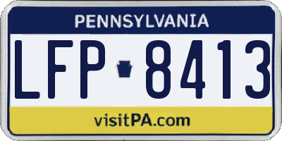 PA license plate LFP8413