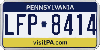 PA license plate LFP8414