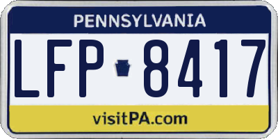 PA license plate LFP8417