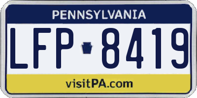 PA license plate LFP8419