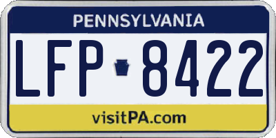 PA license plate LFP8422