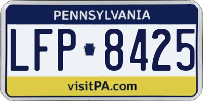 PA license plate LFP8425