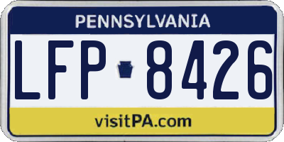 PA license plate LFP8426