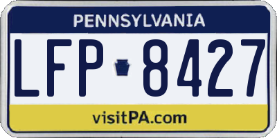 PA license plate LFP8427