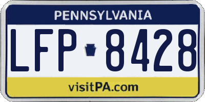PA license plate LFP8428