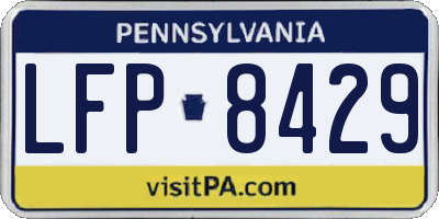 PA license plate LFP8429