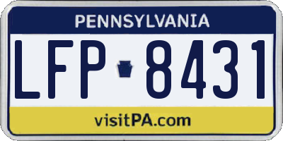 PA license plate LFP8431