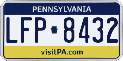 PA license plate LFP8432
