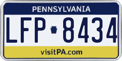 PA license plate LFP8434