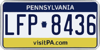PA license plate LFP8436