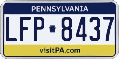 PA license plate LFP8437