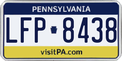 PA license plate LFP8438