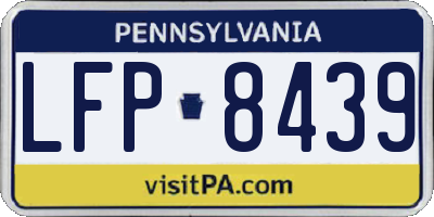 PA license plate LFP8439