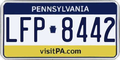 PA license plate LFP8442