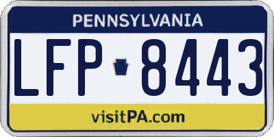 PA license plate LFP8443