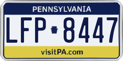 PA license plate LFP8447