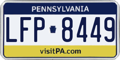 PA license plate LFP8449