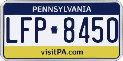 PA license plate LFP8450
