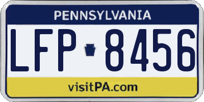 PA license plate LFP8456