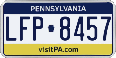 PA license plate LFP8457
