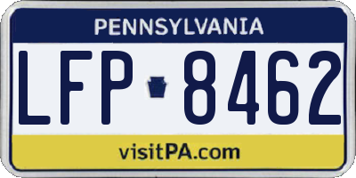 PA license plate LFP8462