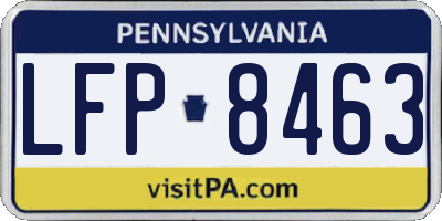 PA license plate LFP8463