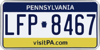 PA license plate LFP8467