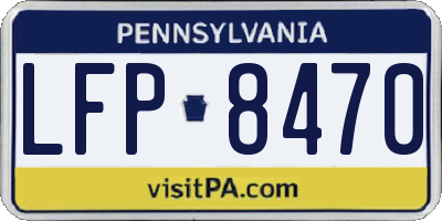 PA license plate LFP8470