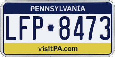 PA license plate LFP8473