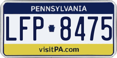 PA license plate LFP8475
