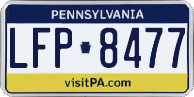 PA license plate LFP8477