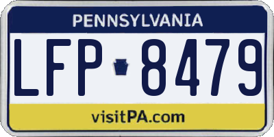 PA license plate LFP8479