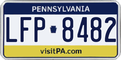 PA license plate LFP8482