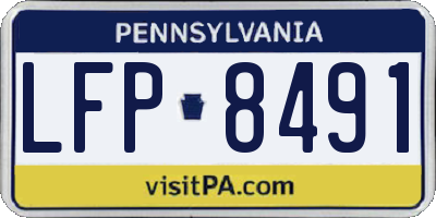 PA license plate LFP8491