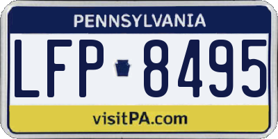 PA license plate LFP8495