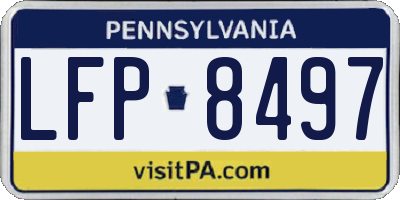 PA license plate LFP8497