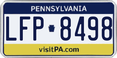 PA license plate LFP8498