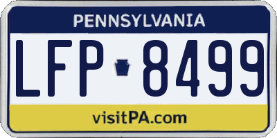 PA license plate LFP8499