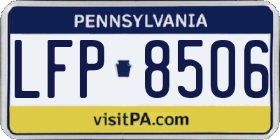 PA license plate LFP8506